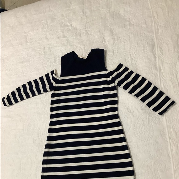 Blue and white striped dress by Trina  NWOT - Picture 1 of 4